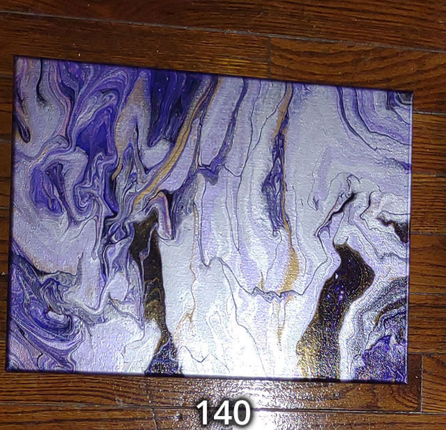 An 11x14 paint pour piece